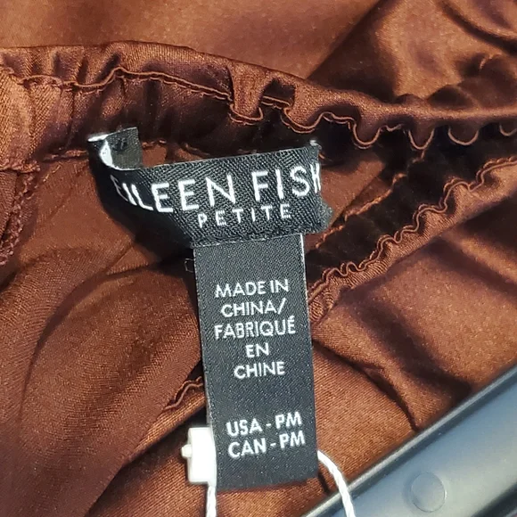 Eileen Fisher Maxi Skirt Size S/LP Redwood Stretch Charmeuse Bias Silk Ret $278 - Picture 11 of 13